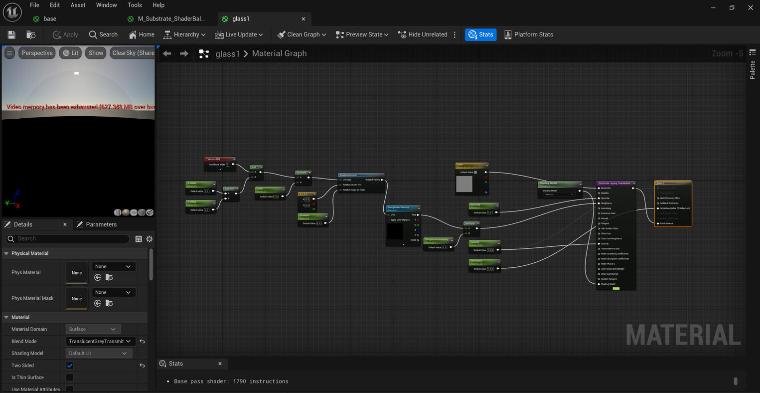 Creat basic glass shader