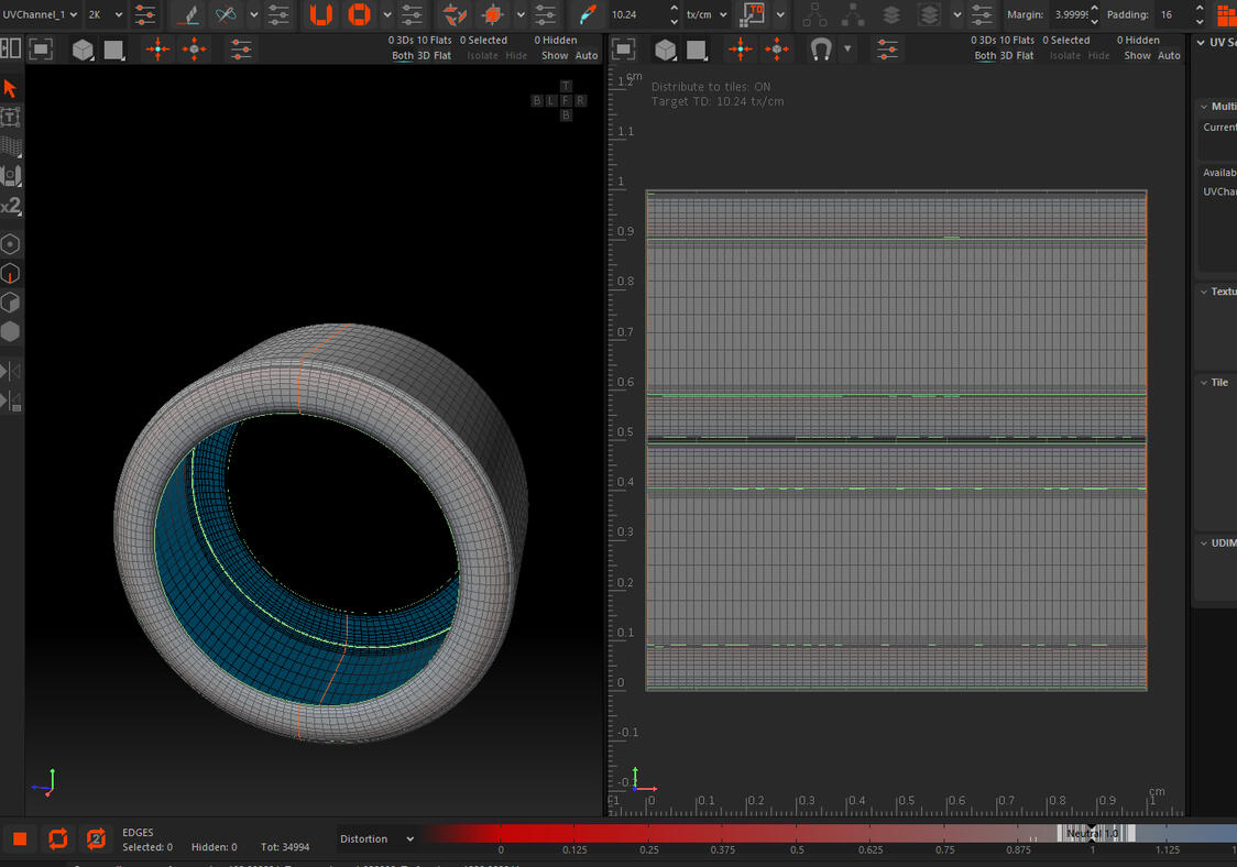 UV unwrap with RizomUV